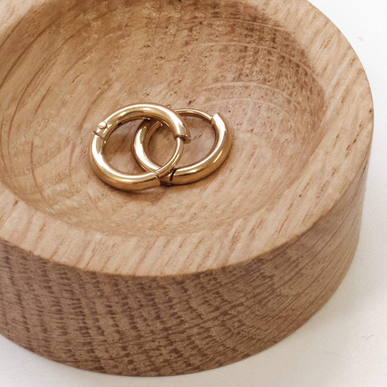 Gold-Tone Stainless Steel Mini Hoop 1.5cm Earrings( SKU 126)