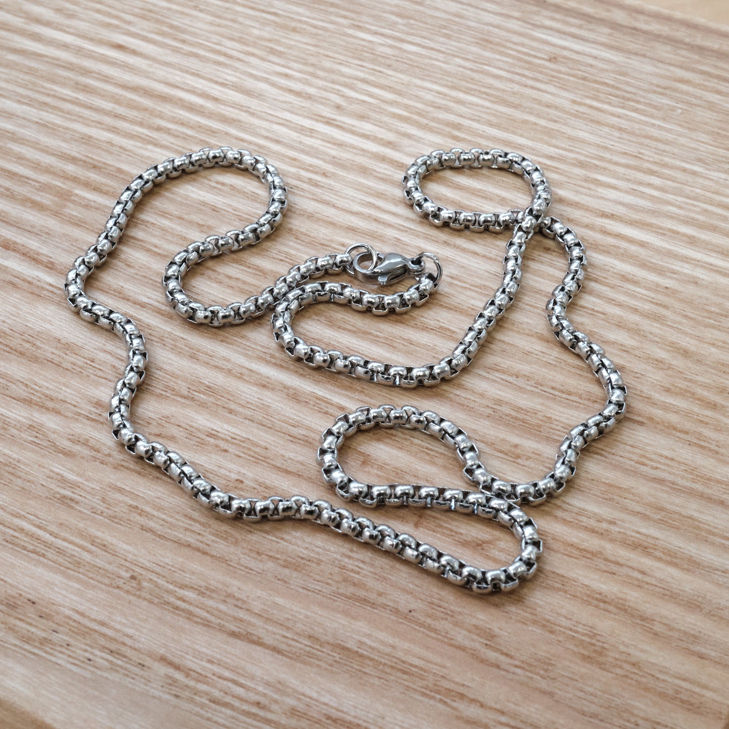 Stainless Steel Curb Chain Necklace SKU: (182)