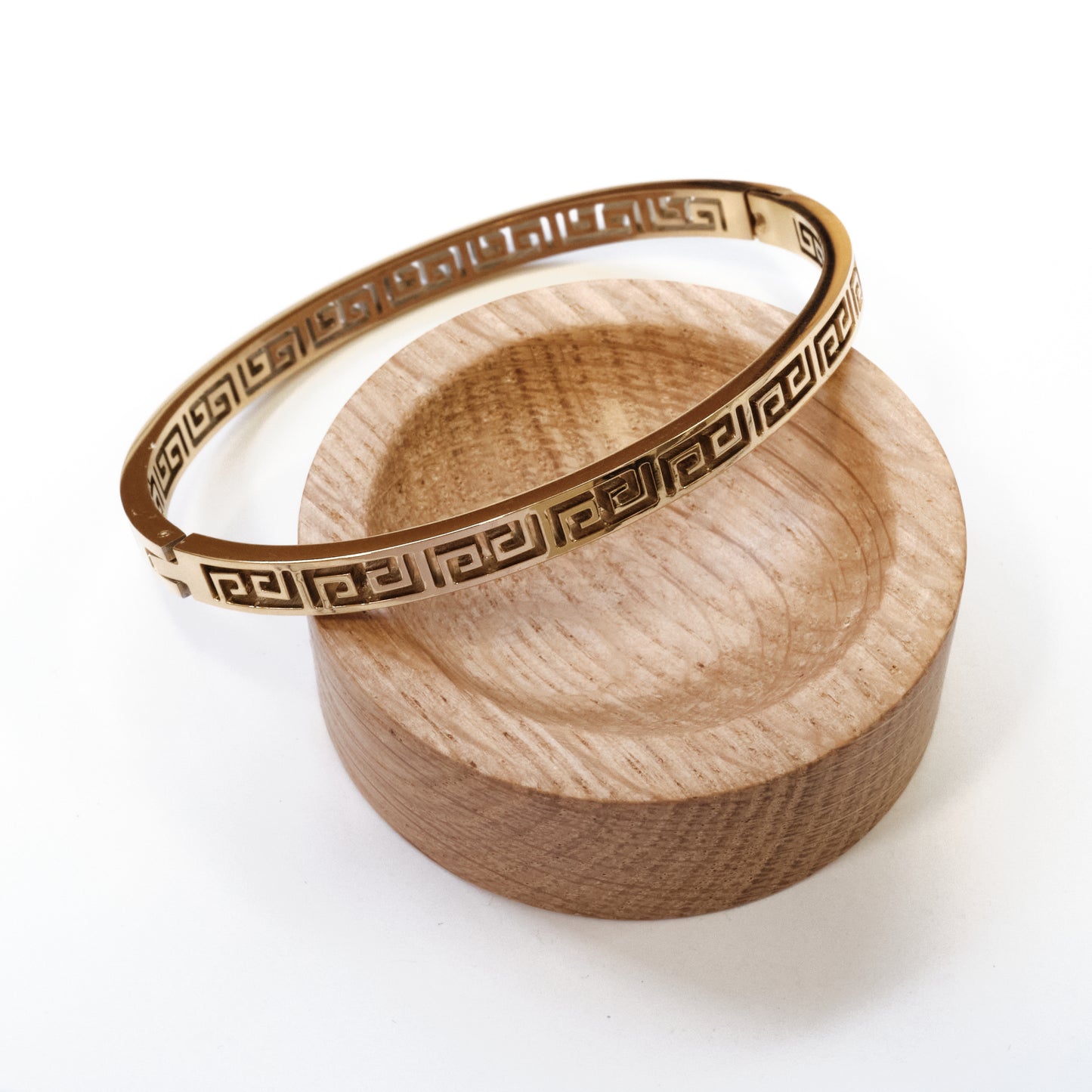 Stainless Steel Geometric Gold Bangle 304L(SKU 115)