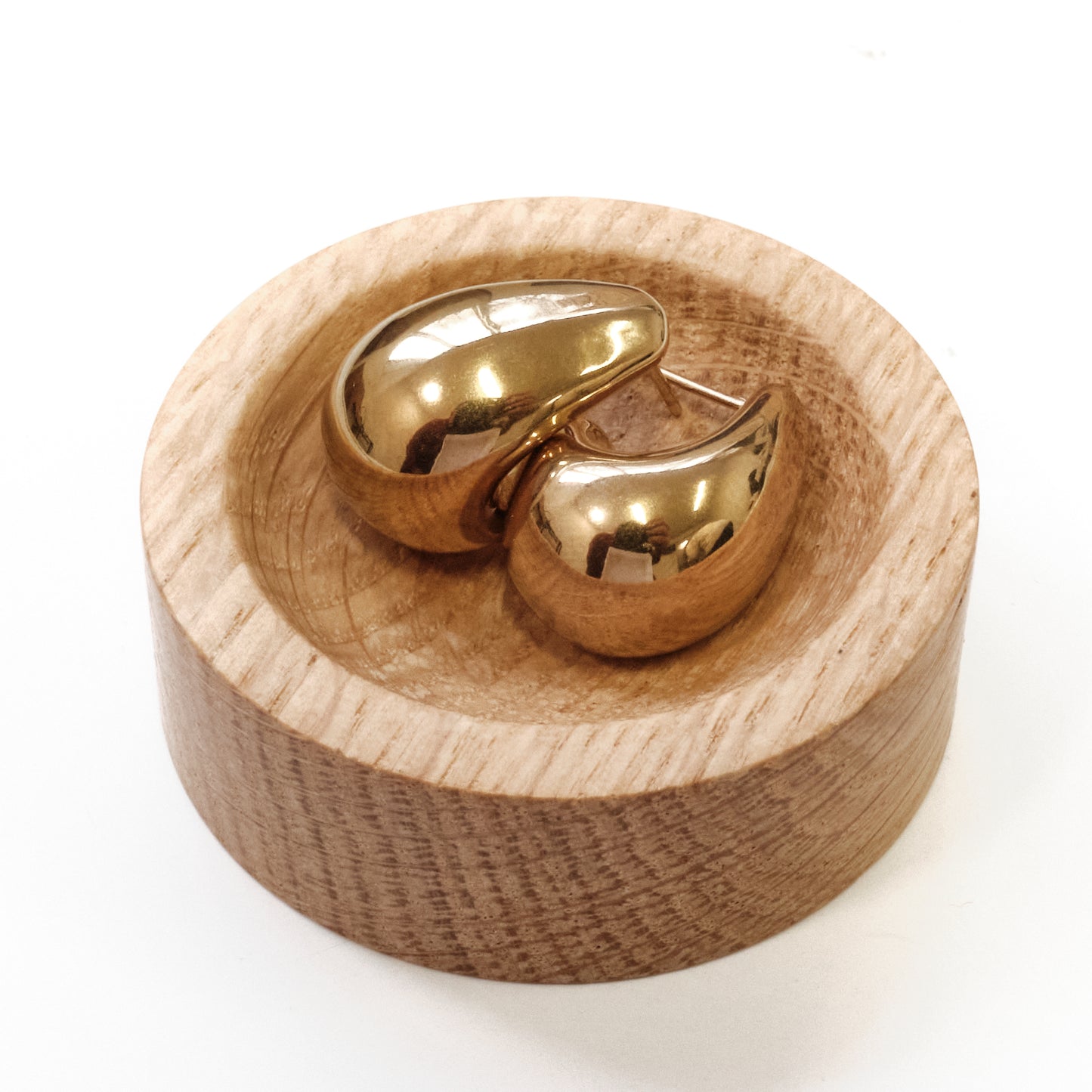 Stainless Steel Water Drop Gold Tone Earrings 304L (SKU 124)