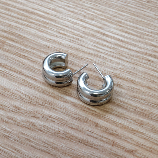 Stainless Steel Chunky Hoop Earrings 304L (SKU:209)